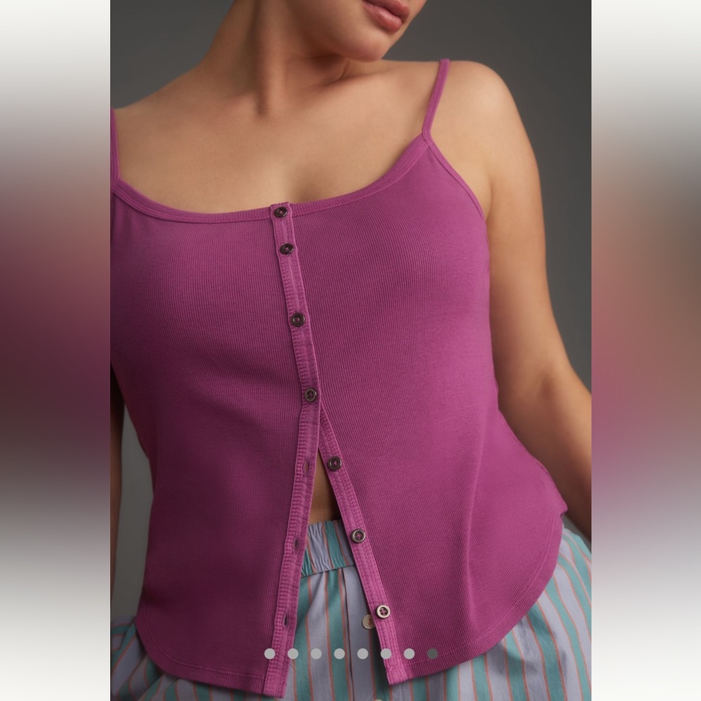 PILCRO BUTTON-FRONT CAMI - Picture 8 of 9
